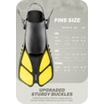 thumbnail image 6 of Swim Fins Travel Size Short Blade, Snorkeling Fins with Adjustable Buckles for Adult Men Women Kids Diving Flippers, 6 of 7