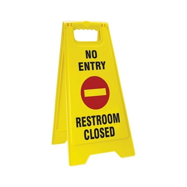 Accuform Signs Slip-Gard NO ENTRY RESTROOM PFW432