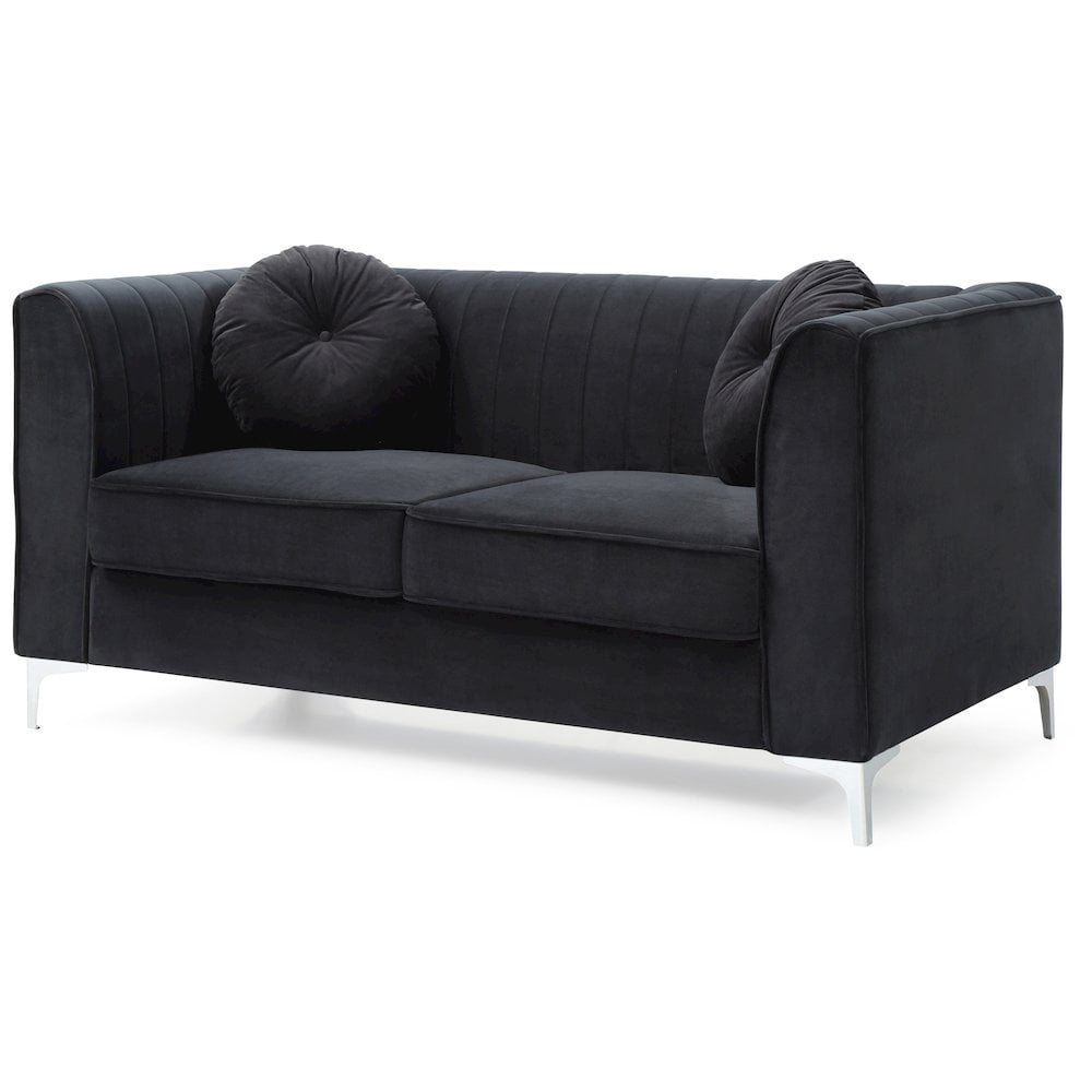Glory Furniture Delray Loveseat in Black Color