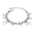 thumbnail image 2 of Pulsera de color acero, pulsera con dije de luna de acero inoxidable para mujeres, niñas adolescentes, regalos románticos Feliz Sencillez, 2 of 2