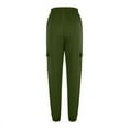 thumbnail image 6 of CLOISE Women Sweatpants Cargo Baggy Cargo Joggers Lounge Petite Tall Elastic Bottom Pants Green Y2k Elastic Waist Drawstring Solid Sweatpants with Pockets Trendy Basic Long Pants XL, 6 of 8
