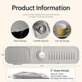thumbnail image 3 of Gray Kitchen Faucet Splash Guard - （narrow version） 3 in 1 Splash Guard with 5° Ramp - Protects Sinks from Splashing, Ideal for Kitchens, Bathrooms and RVs, 3 of 6