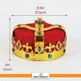 thumbnail image 3 of SandT Collection Hat Costume for Men Women and Teens Jeweled King Crown, 3 of 5