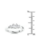 thumbnail image 3 of Ladies 14K Three Stone Natural 0.6 Ctw Diamond Engagement Ring For Her (White Gold Size 4.5), 3 of 3