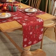 thumbnail image 6 of Christmas Table Runner Set - Heavyweight Poly Cotton Digital Print Holiday Tablecloth with Matching Placemats, Xmas Bed Scarf & Dining Decor for Restaurants/Bulk Orders, 6 of 9