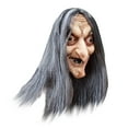 thumbnail image 2 of Halloween Witch Mask with Long Hair and Hat, Scary Latex Face Mask for Adults, Horror Dance Performance Costume Prop (1 Count), 2 of 6