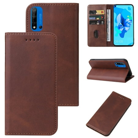 For Huawei P20 Lite 2019 Magnetic Closure Leather Phone Case