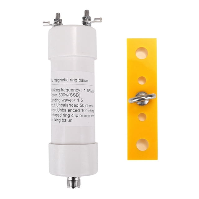1:2 Balun Antena de Corta de 500W Entrada de 50Ω A Salida de 100Ω Transformador de Impedancia para SSB/CW/FM/AM/FSK/FT8