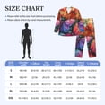thumbnail image 3 of KLL Colorful Butterfly Cluster Sleepwear Mens Flannel Pajamas,Long Cotton Pj Set, 3 of 7