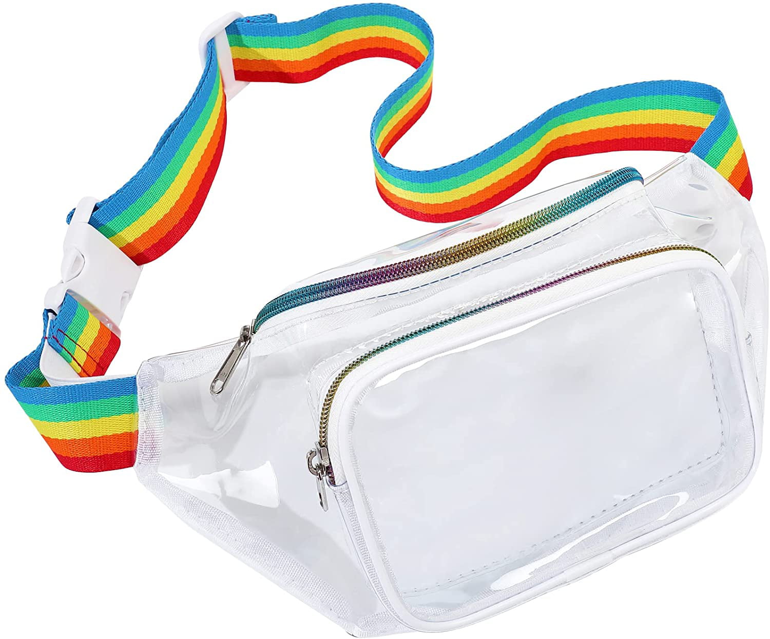 Waterproof Cute Waist Bag Stadium Approved Clear Purse Transparent Adjustable Belt Bag for Women Men Clear Fanny Pack 