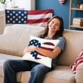 thumbnail image 4 of Fundas de Cojín Del 4 de Julio con Bandera y Estrellas. Fundas de Cojín Patrióticas para Decorar El Sofá, El Dormitorio o Cualquier Espacio Del Hogar En El 4 de Julio., 4 of 6