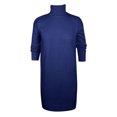 thumbnail image 5 of DondPO Sweater Dress for Women Winter Dresses Women's Autumn And Winter Long High Collar Top Sweater Midi Dresses Long Sleeve Dress Blue Dress XL, 5 of 5
