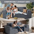thumbnail image 4 of CQSXDA Deep Seat 75 Inch Modern Loveseat Sofa No Assembly ,For Living Room Bedroom And Apartment Use, Gray, 4 of 8