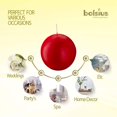 thumbnail image 4 of Bolsius Lot de 2 Bougies Boules Rouges 2,75 Po (70 mm), 4 of 8