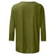 thumbnail image 5 of Blusas Umfun para mujer, cuello redondo liso, manga 3/4, blusa informal versátil, verde militar, talla S, 5 of 5