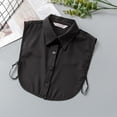 thumbnail image 3 of VONKY Women Simple Design Solid Color False Collar Girls Formal Fake Half Shirt Decorative Detachable Lapel Accessory Black Point, 3 of 6