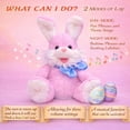 thumbnail image 5 of Easter Bunny Plush Toys, Interactive Singing & Repeating Stuffed Animals with Moving Ears, Peek-A-Boo Musical Bunny Gift Easter Decoration for Girls Boys, Soft White Plush 13.78”, 5 of 11