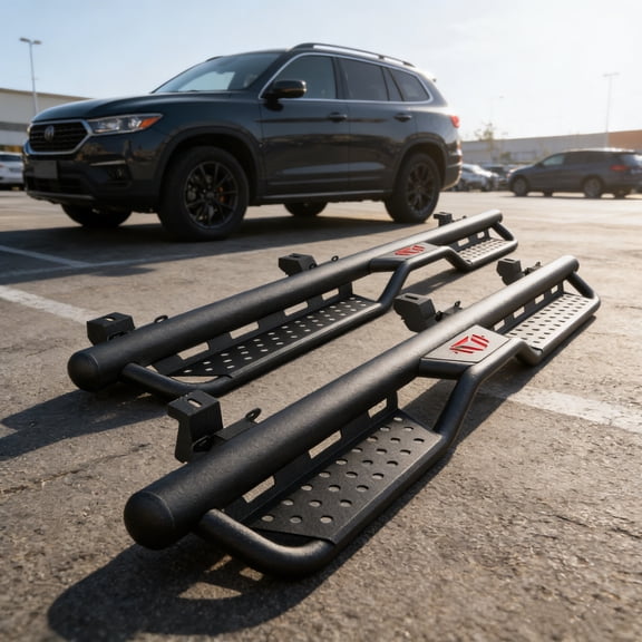 Fehomix Drop Down Running Boards for 2007-2018 Jeep Wrangler JK Unlimited 4 Door, Heavy Duty Side Steps Bars with 700LBS Capacity, Textured Black Powder Coated