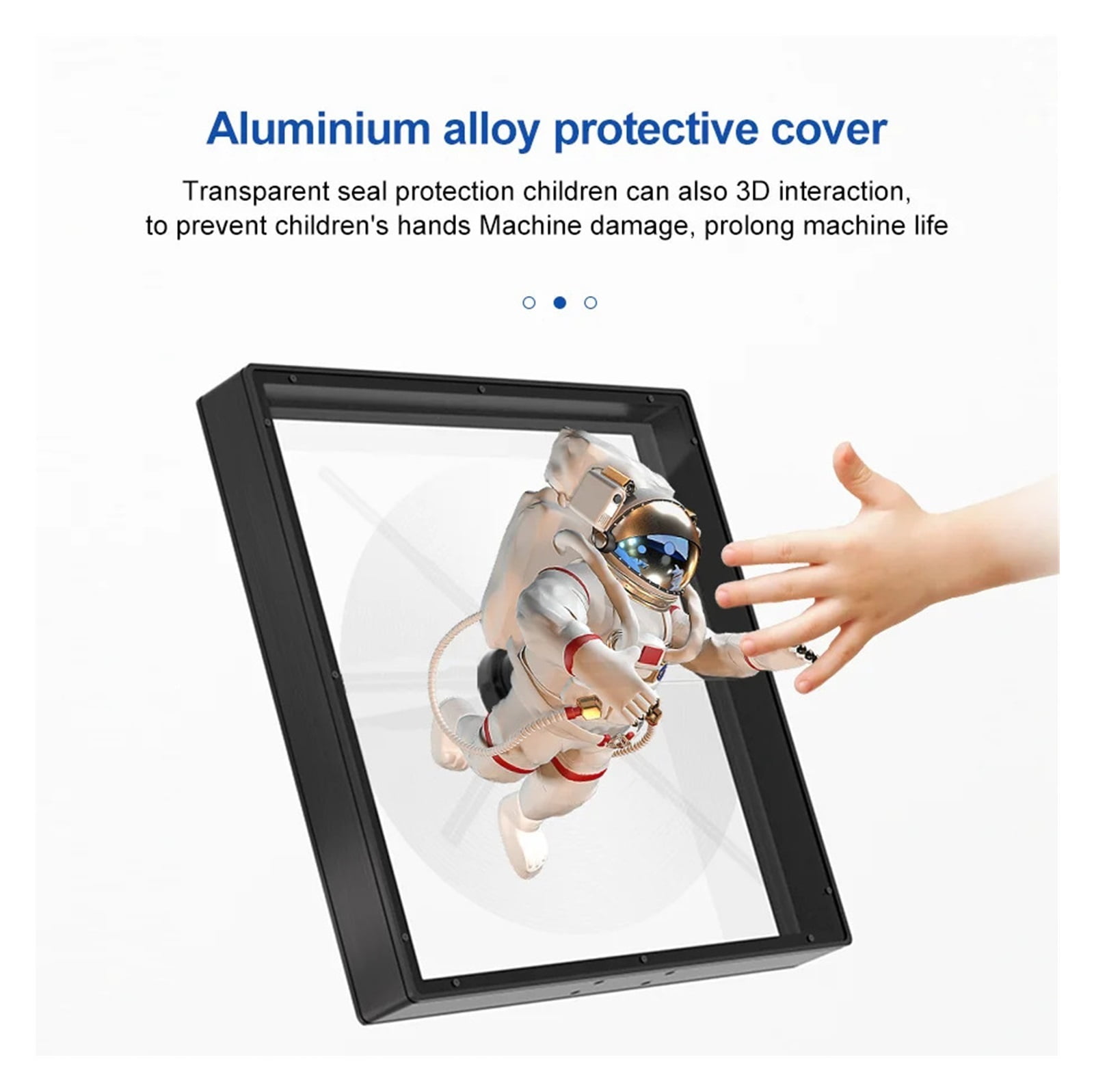 Hologram Fan Projector, 3d Holographic Fan LED Neon Rotating Projection HD Aerial Stereo Imaging Ad LOGO Light Support Mobile Phone WIFI Bluetooth