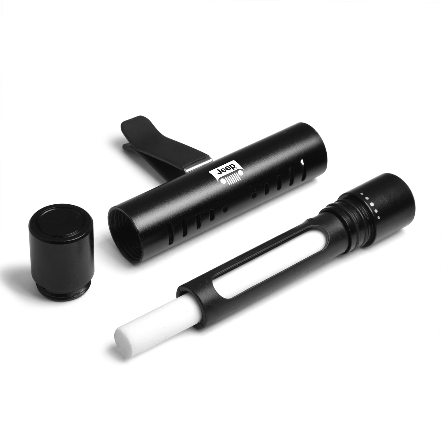 Jeep Grill Car AC Vent Air Freshener Black Clip with adjustable window and 10 Refill Sticks