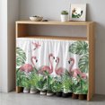 thumbnail image 6 of Pink Flamingos Cabinet Curtains for Kitchen 35"W x 35"L, Green Jungle Tropical Palm Leaves Botanical Laundry Sink Cabinets Magic Tape Short Curtain Privacy Panel for Bathroom Vanity Cabinets, 6 of 9