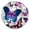 Purple Butterfly Rose, variant on Purple Butterfly Rose Pattern Round Fitted Tablecloth with Elastic Edge,Dining Table Cover Waterproof,Outdoor Round Tablecloth for Camping,Dining,Indoor and Outdoor