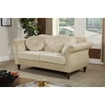 thumbnail image 4 of Uspridefurniture Tommy Chesterfield Velvet Loveseat,Ivory, 4 of 5