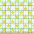 thumbnail image 2 of Ambesonne Sky Fabric by the Yard Upholstery, Symmetrical Monochrome Stars, 1 Yard, Yellow and White, 2 of 5