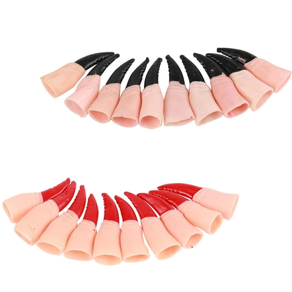 SWETRACE 20 Pcs Spooky Costume Claws, Cosplay Finger Nail Tips, Party Dress Up Accessories for Costume Fans and Events
