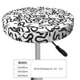 thumbnail image 4 of Xecao's Hand Drawn Snake Print Stool Covers offer stylish, washable protection for PU round bar stools, perfect for home or commercial use., 4 of 7