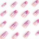 thumbnail image 3 of BABALAL Uñas Postizas Medianas Cuadradas con Estrella Morada y Rhinestones 24 Piezas, 3 of 7