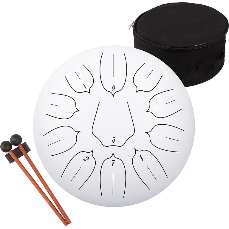 LOMUTY Steel Tongue Drum 11 Notes 12 Meditation Musical