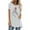 White, variant on Ichuanyi Womens Tops Women Fashion Casual Print O-Neck Loose Short Sleeve T-shirt Top Blouse Pullover