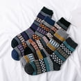 thumbnail image 1 of 5 Pairs Womens Wool Socks Vintage Soft Cabin Warm Socks Thick Knit Cozy Winter Socks for Women Gifts, 1 of 8