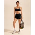 thumbnail image 6 of PISONIC Workout Sets for Women 2 Piece Twist Back Layered Sports Bra Mini Shorts Yoga Pilates Outfits Active Wear, 6 of 6