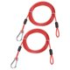 thumbnail image 1 of Cable de Seguridad con Ganchos y Bucles [2Pcs] - 9.84ft / 118.1 Pulgadas Cable de Seguridad para Candado de Equipaje de Acero Inoxidable para Bicicletas y Equipaje - [Rojo], 1 of 6