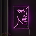 thumbnail image 7 of Half-Face 10.3" X 15" Contemporary Glam Acrylic Box USB Operated LED Neon Light, Pink, 7 of 7