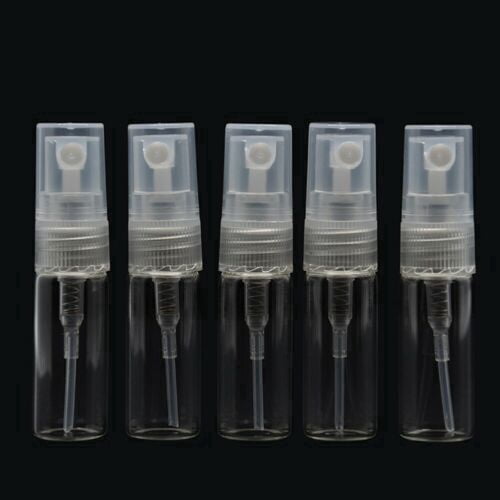 5Pcs 2/3/5/10ml Portátil Mini Botellas De Spray Vacías , Botella De Viaje Contenedor Tubo Perfume De Vidrio Con Bomba Atomizador huangjie unisex
