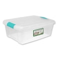 thumbnail image 1 of Caja Organizadora Joy Multiusos Tapa Transparente con Broches Color Aqua 14 Litros, 1 of 4