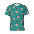 thumbnail image 3 of Naloa Starfish and Shell Men's T-Shirt Sport T-shirt Men's Basic Tee Casual Men's Shirt, Round Neck, Short Sleeves - Large, 3 of 5