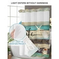 thumbnail image 6 of No Hook Shower Curtain, Coastal Starfish Extra Long Bathtub Curtains with Snap in Liner, Farmhouse Nautical Conch Seashell Wood Waterproof Washable Fabric Shower Curtain Set, 72" x 96", 6 of 9