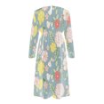 thumbnail image 5 of Vendredi Fou TIMIFIS Robe Maxi pour Femmes d'Automne à la Mode, Manches Longues, Col en V, Décontractée, Ample, Longue, avec Poches, Robe de Retour à la Maison, 5 of 5