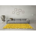 thumbnail image 3 of Ahgly Company Indoor Square Abstract Yellow Modern Area Rugs, 3' Square, 3 of 4