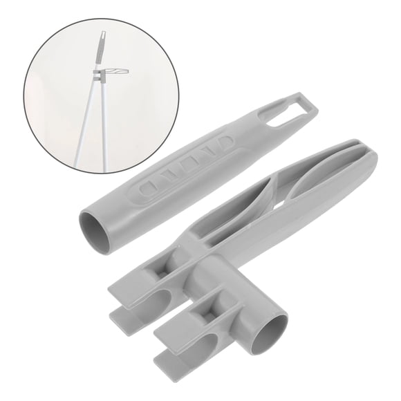 AURARMLET 1 Set Homeowners Broom Handle Grip for Dustpan Handle Replacement in Grey 5.3x2.2x0.9in