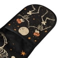 thumbnail image 4 of Yayeee Double Oven Mitt Kitchen Heat Resistant Baking 35" x7" Quilted Glove, Black Halloween Dancing, 4 of 6