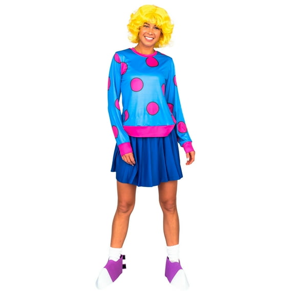 Costume Agent Patti Mayonnaise Fancy-Dress Costumes for Women with Yellow Wig, Adult Standard Size