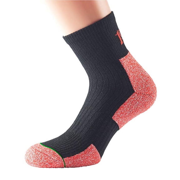 1000 Mile Men's Ultra Performance Sock Cupron Black/Orange, Medium 6-8.5 - NEW