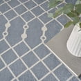 thumbnail image 5 of 7' X 9' Blue and Ivory Abstract Power Loom Washable Area Rug, 5 of 11