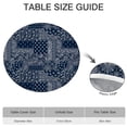 thumbnail image 6 of Elastic Round Tablecloth with Floral Boho Print 44 Inch Fits 38-42 Tables Spill Resistant Vinyl Party Kitchen Decor, 6 of 7