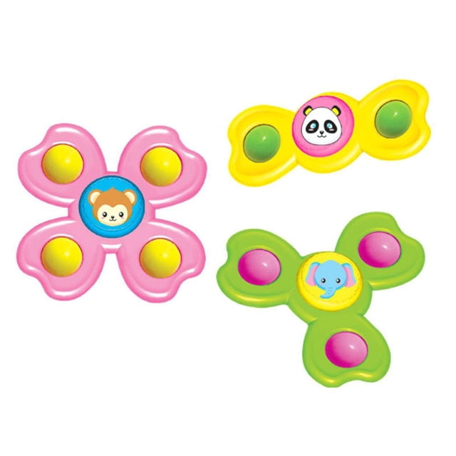 Ventosa De 3 Uds., Trompo De Juguete, Juguete Con Ventosa Para Bebé, Juego Con Ventosa De Mesa De Animal Bonito, Juguetes Para Principiantes Para Bebé sonducket BA001451-01